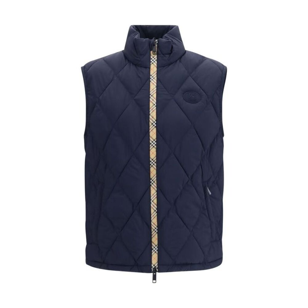 Burberry Blue Polyamide Sleeveless Men's Jacket